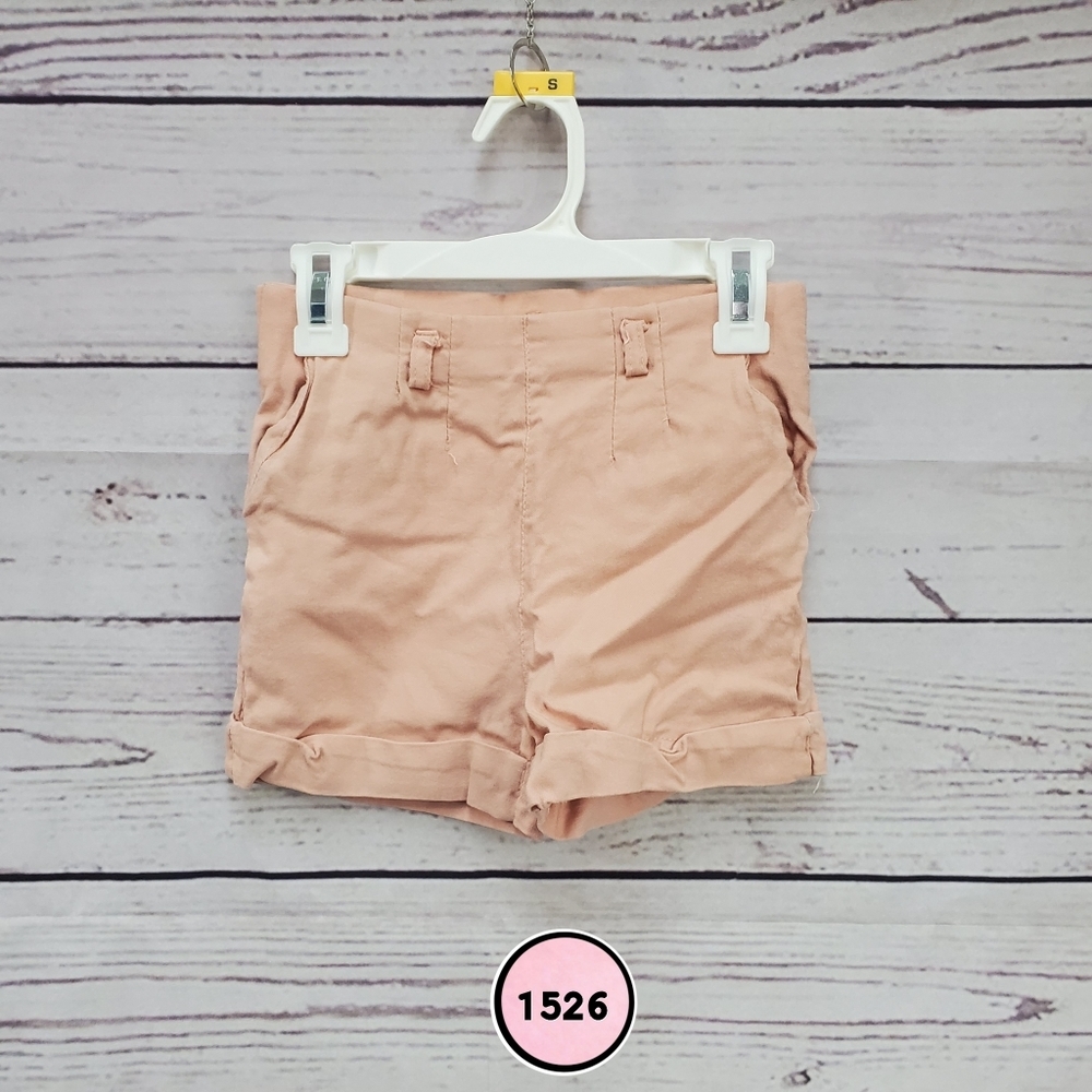 Girls Small Stretchy Peach Shorts | Soft Casual Kids Summer Shorts